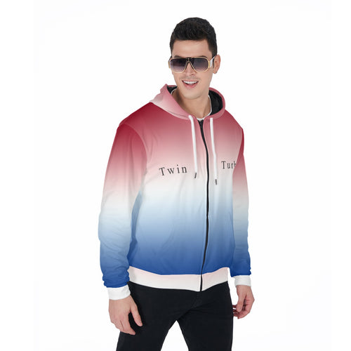 All-Over Print Zip-Up Hoodie | Cozy Scuba Fleece with Pockets